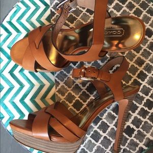 COACH Leather Sandals / Heels - Size 8